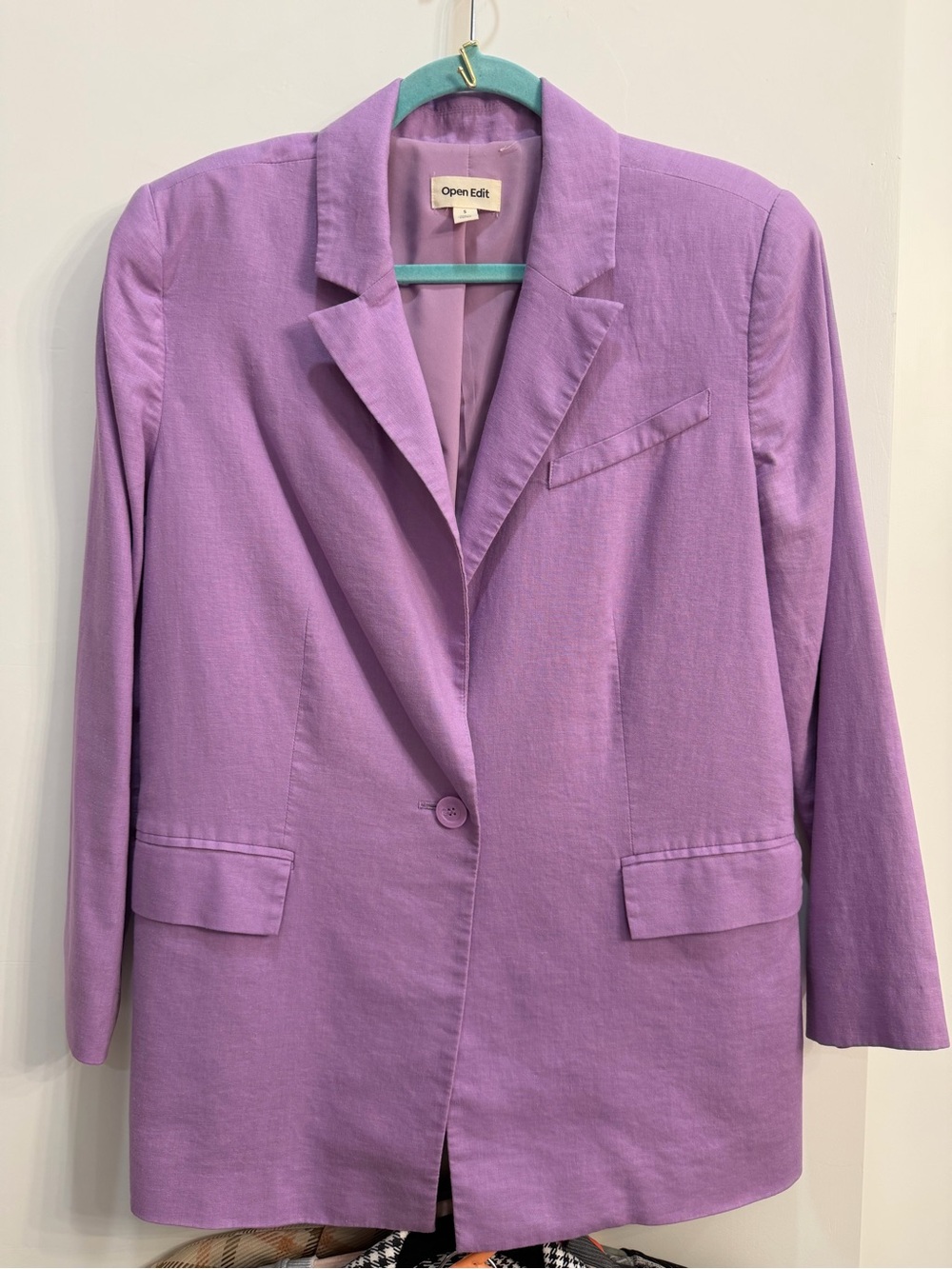 Open Edit Lilac Single-Button Blazer